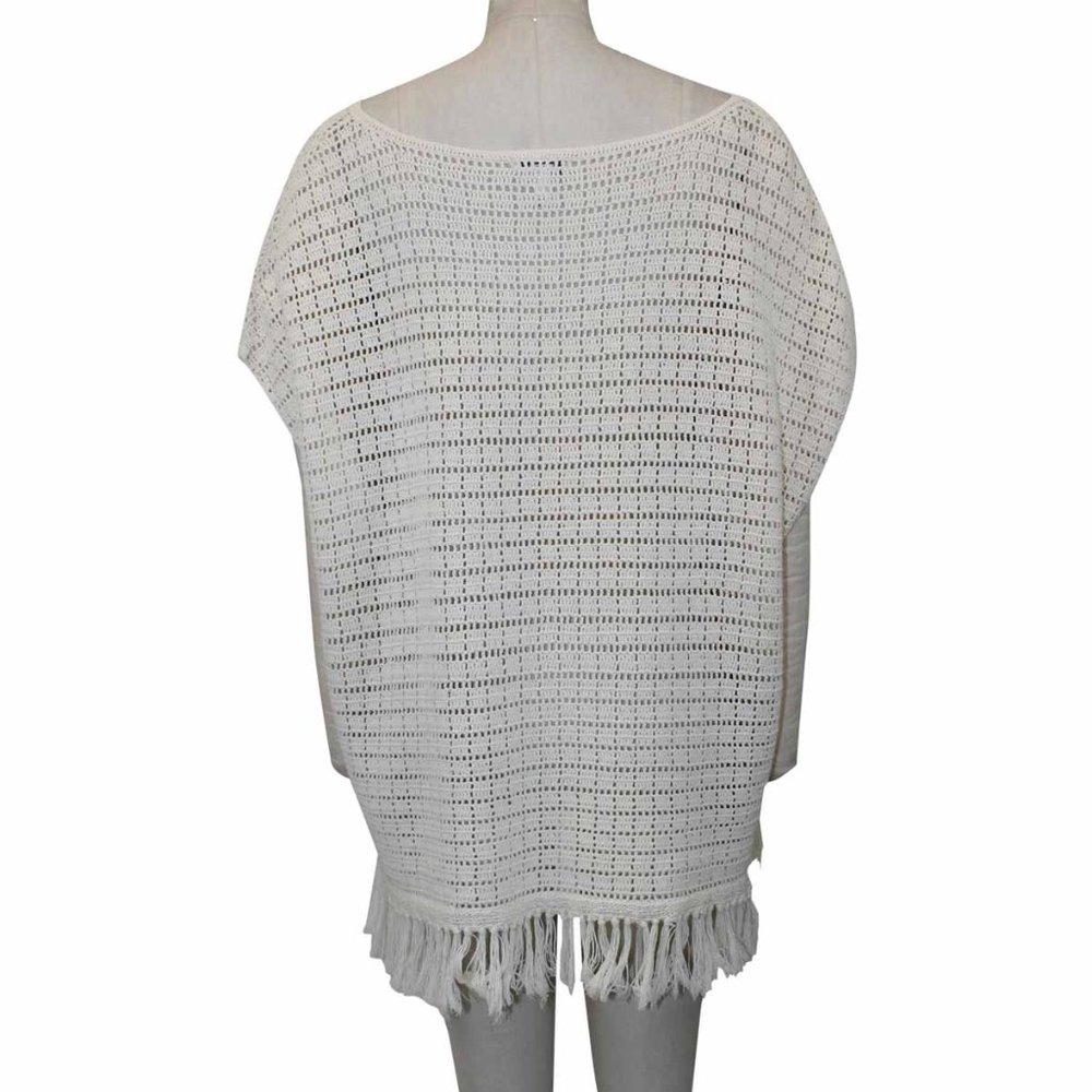 Joie EUC Crochet Fringe Top Ivory Medium - Picture 2 of 2